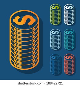 Flat design: money
