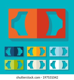 Flat design: money