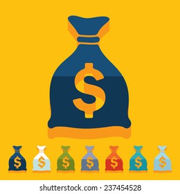 Flat design: money