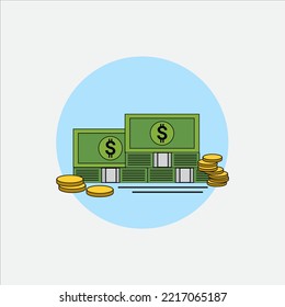 flaches Design-Geld-Symbol-Illustration  