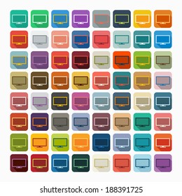 Flat design: monitor