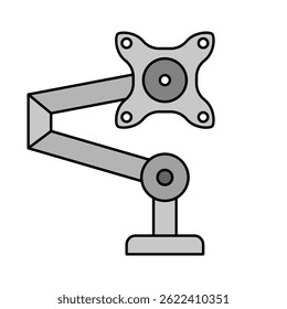 Ícone de braço de monitor de design plano. Vetor.