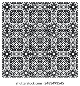 Flat design monochromatic tile square seamless pattern 