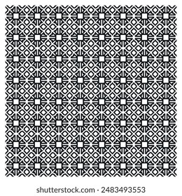 Flat design monochromatic tile square seamless pattern 