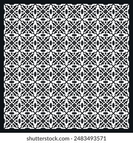 Flat design monochromatic tile square seamless pattern 