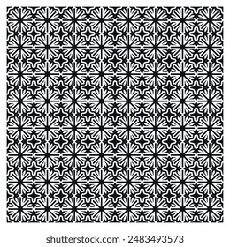 Flat design monochromatic tile square seamless pattern 