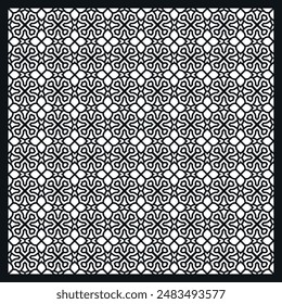 Flat design monochromatic tile square seamless pattern 