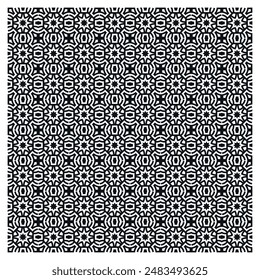 Flat design monochromatic tile square seamless pattern 