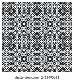 Flat design monochromatic tile square seamless pattern 