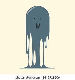 flat design the monster melts