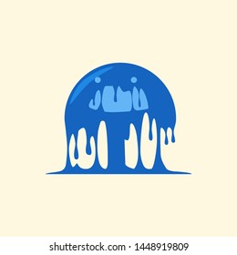 flat design the monster melts