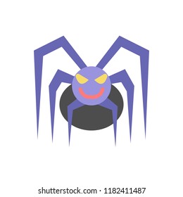 flat design monster spider web icon