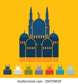 Flat design: mosque