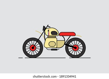 Flat design motor bike vector
