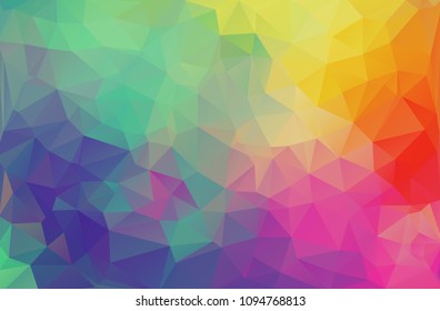 Flat design multicolor triangle wallpaper