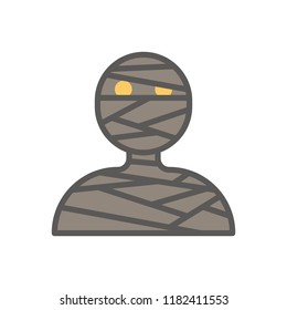 flat design Mummy Egypt Cartoon Character