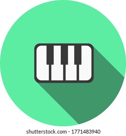 flat design of music keyboard 