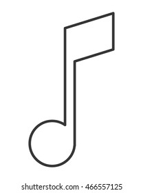flat design music note icon vector illustration