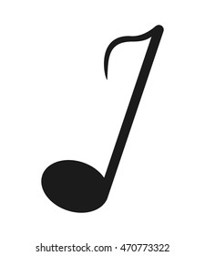 flat design music note icon vector illustration