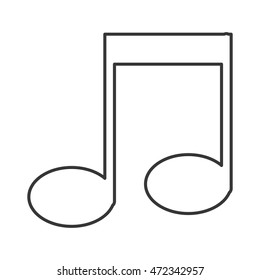 flat design music note icon vector illustration
