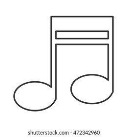 flat design music note icon vector illustration
