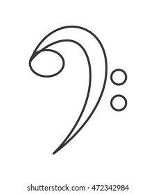flat design music note icon vector illustration