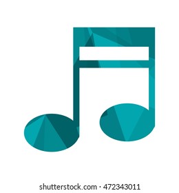 flat design music note icon vector illustration