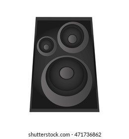 flat design music speaker icon vector illustration