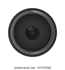 flat design music speaker icon vector illustration