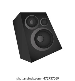 flat design music speaker icon vector illustration