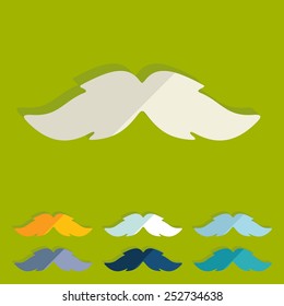 Flat design: mustache