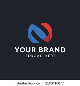 Flat design N logo template collection