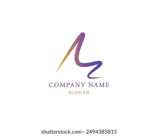 Flaches Design n Logo Vorlage Vektorgrafik