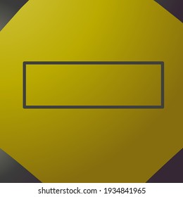Flat design name tag square frame