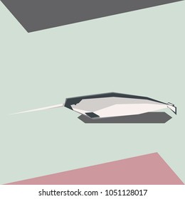 Flat design Narwhal