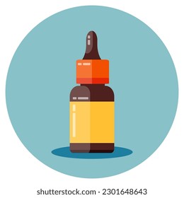 Diseño plano de gotas nasales para medicamentos y atención de la salud. Ilustración para sitios web, páginas de inicio, aplicaciones móviles, afiches y banners. Ilustración vectorial plana de moda