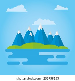 Flat design nature 