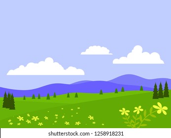 flat design nature landscape 