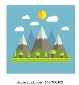 Mountain Landscape Vector Clip Art Stock Vector (Royalty Free) 1448797316