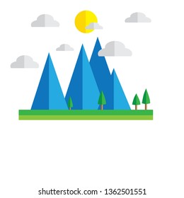 Flat Design Nature Landscape Vector