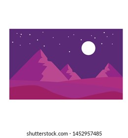 Flat Design Nature Landscape Vector