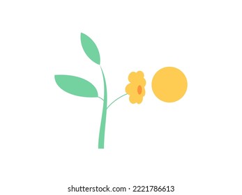 flat design nature logo vector illustration