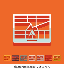 Flat design: navigator