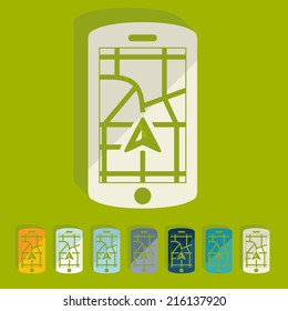 Flat design: navigator