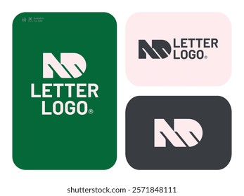 Flat design ND logo template