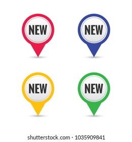 Flat Design new Stickers with white background