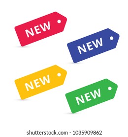Flat Design new Stickers with white background