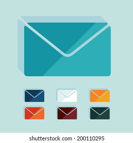 Flat design: newsletter