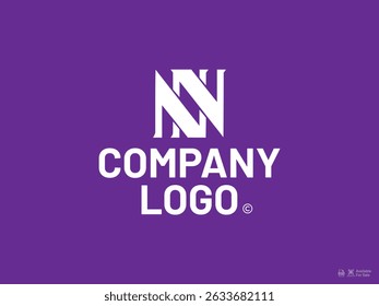 Flat design NN logo template