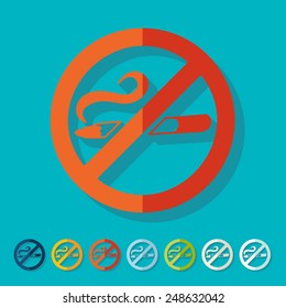 Flat design: no smoking